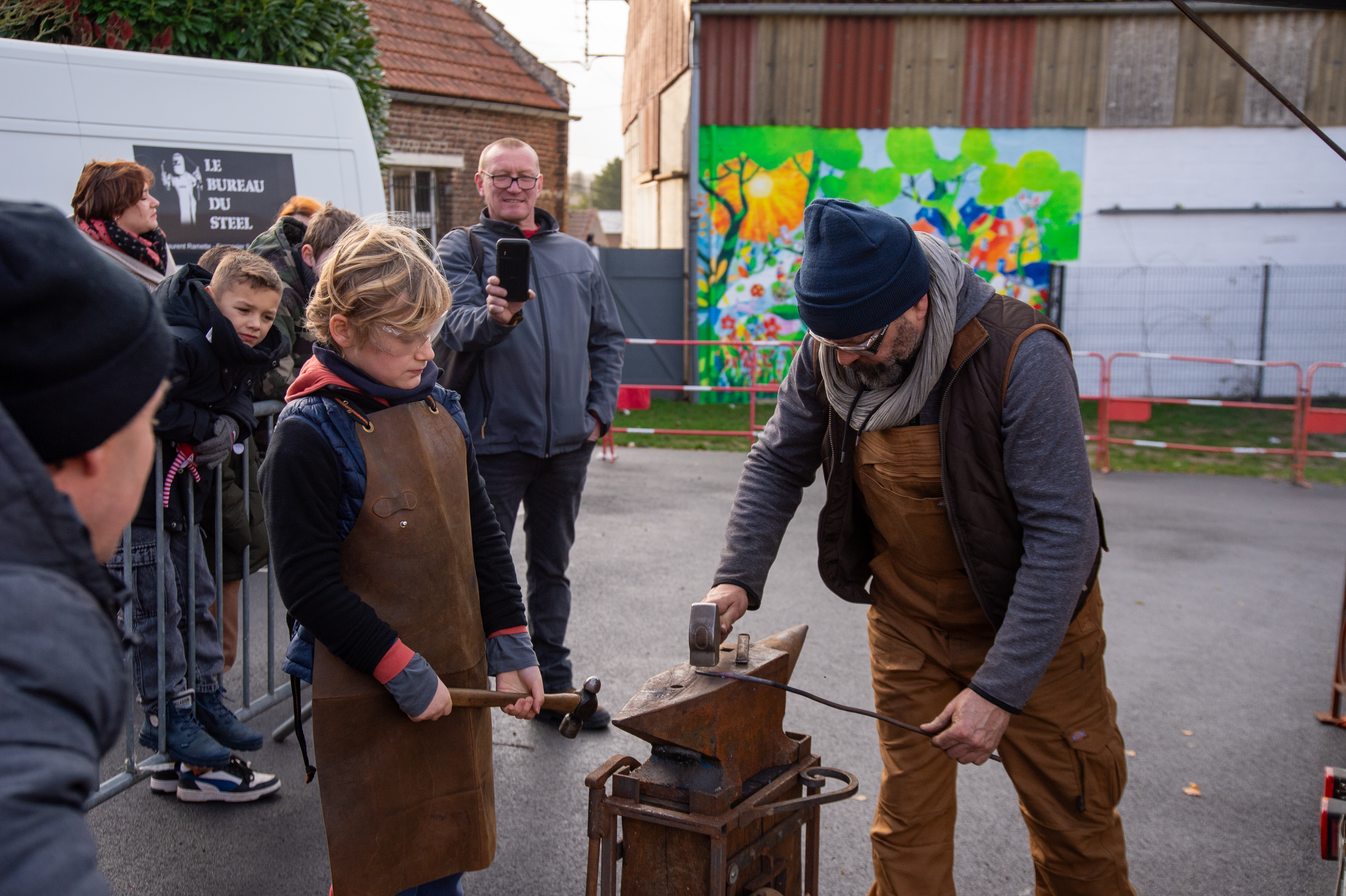 Atelier forgeron avec les élèves